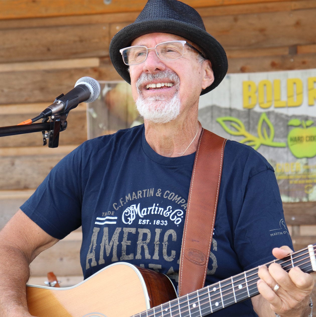 Myron Hyman playing the guitar